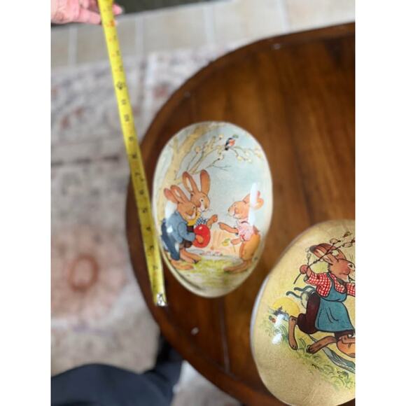 Set of 2 XL Vintage Nestler Paper Mâché Easter Egg Candy Containers – Germany - Picture 2 of 6